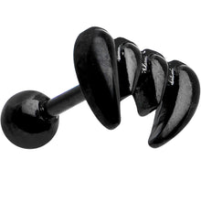 Load image into Gallery viewer, Stainless Steel Black Plated Vampire Fangs Cartilage Tragus Earring
