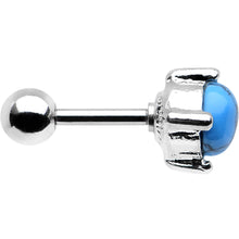 Load image into Gallery viewer, 16G Pretty Cracked Blue Stone Stainless Steel Cartilage Earring

