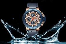 将图片加载到图库查看器，Men's Casual Waterproof Watch With Chronometers And Fluorescent Hands Excellent Design Perfect Gift
