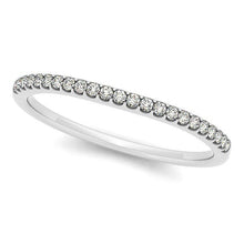 Load image into Gallery viewer, 14k White Gold Scallop Setting Round Diamond Wedding Band (1/10 cttw)
