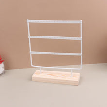 Load image into Gallery viewer, 57 Holes Stand Jewelry Display Organizer Earrings Pendants Bracelets Jewelry Holder With Wooden Base Earrings Storage Rack Earrings Organizer Jewelry Display Stand
