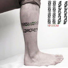 Load image into Gallery viewer, 57 Sheets Temporary Tattoo Stickers Set Waterproof Temporary Tattoo Waist Arm Modern Stylish Big Black Tattoos For Womens Mens
