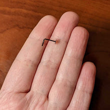 Load image into Gallery viewer, Black Anodized Titanium Skull Nose Ring
