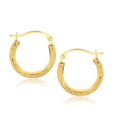 Load image into Gallery viewer, 10k Yellow Gold Fancy Hoop Earrings
