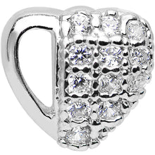 Load image into Gallery viewer, 16G Stainless Steel Cubic Zirconia Heart Tragus Earring
