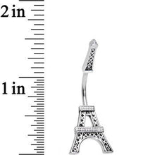 Load image into Gallery viewer, Stainless Steel Meet Me in Paris Eiffel Tower Belly Ring
