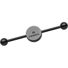Load image into Gallery viewer, Licensed Black Plated Red Avengers Logo Industrial Barbell 35mm

