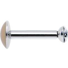 Load image into Gallery viewer, 16G 1/4 Handmade Labret Created with Crystals 2.5mm
