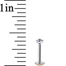 Load image into Gallery viewer, 16G 1/4 Handmade Labret Created with Crystals 3mm
