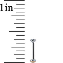 将图片加载到图库查看器，18G 1/4 Handmade Labret Created with Crystals 2.5mm
