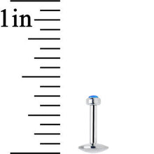Load image into Gallery viewer, 1/4 Steel 2.5mm Synthetic Blue Opal Internal Thread Tragus Earring
