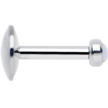 Load image into Gallery viewer, 1/4 Steel 2.5mm Synthetic White Opal Internal Thread Tragus Earring

