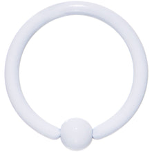 Load image into Gallery viewer, 16G White Ceramic Coated Stainless Steel BCR Captive Ring
