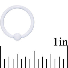 Load image into Gallery viewer, 16G White Ceramic Coated Stainless Steel BCR Captive Ring
