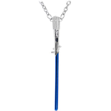 Load image into Gallery viewer, Officially Licensed Star Wars Blue Lightsaber Pendant Necklace
