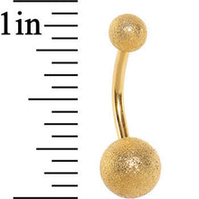 将图片加载到图库查看器，Gold Anodized Sandblasted Belly Ring
