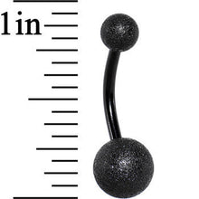 将图片加载到图库查看器，Black Anodized Sandblasted Belly Ring
