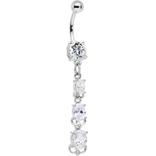 将图片加载到图库查看器，Clear Gem Sexy Drop Belly Ring
