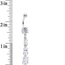 将图片加载到图库查看器，Clear Gem Sexy Drop Belly Ring

