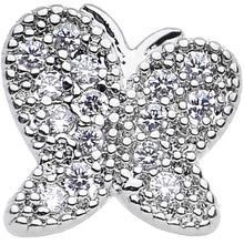 Load image into Gallery viewer, Clear CZ Gem See You in Spring Butterfly Tragus and Cartilage Earring
