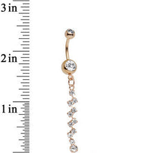Load image into Gallery viewer, Rose Gold Anodized Sparkling Winding Road Dangle Belly Ring
