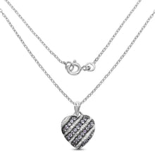 Load image into Gallery viewer, 1.30 Carat Genuine Tanzanite and White Topaz .925 Sterling Silver Pendant
