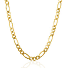 Load image into Gallery viewer, 6.0mm 14k Yellow Gold Solid Figaro Chain
