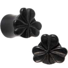 Load image into Gallery viewer, 0G Organic Arang Wood Shamrock Single Flare Plug Set
