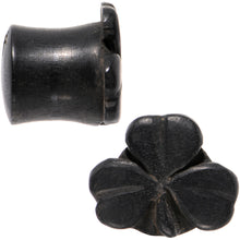 Load image into Gallery viewer, 7/16 Organic Arang Wood Shamrock Single Flare Plug Set
