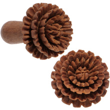 Load image into Gallery viewer, 4G Organic Sabo Wood Chrysanthemum Single Flare Plug Set
