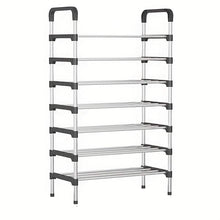 将图片加载到图库查看器，7-Tier Iron Shoe Rack – Space-Saving, Floor-Standing
