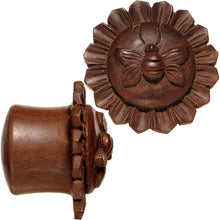将图片加载到图库查看器，3/4 Organic Sabo Wood Bumble Bee Saddle Plug Set
