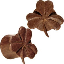 将图片加载到图库查看器，1/2 Organic Sabo Wood Shamrock Saddle Plug Set

