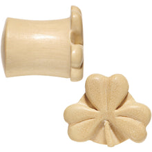 将图片加载到图库查看器，00G Organic Crocodile Wood Shamrock Saddle Plug Set

