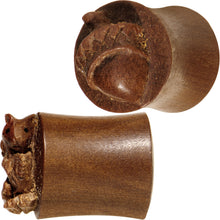 Load image into Gallery viewer, 7/16 Organic Wood Squirrels Gone Nuts Saddle Plug Set
