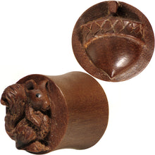 Load image into Gallery viewer, 1/2 Organic Wood Squirrels Gone Nuts Saddle Plug Set
