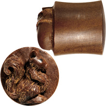 Load image into Gallery viewer, 1/2 Organic Wood Squirrels Gone Nuts Saddle Plug Set
