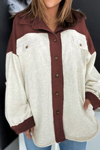 Load image into Gallery viewer, Unique Contrast Collared Pocketed Jacket with Button-Up Closure Modern Women Jacket
