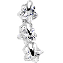 Load image into Gallery viewer, 16G 1/4 Stainless Steel Clear CZ Star Right Cartilage Earring

