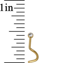 Load image into Gallery viewer, 20G 2mm Clear Gem Gold Titanium IP Steel Nose Screw
