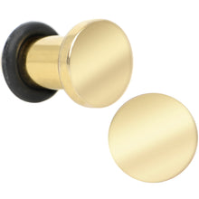 Load image into Gallery viewer, 4G Titanium Plated Steel Sunlit Flat Top Single Flare Plug Set
