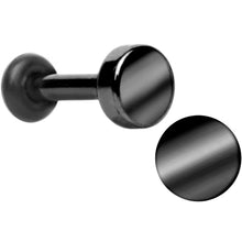 将图片加载到图库查看器，14G Black Titanium Plated Steel Flat Top Single Flare Plug Set
