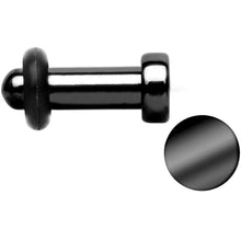 将图片加载到图库查看器，8G Black Titanium Plated Steel Flat Top Single Flare Plug Set
