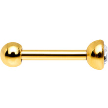 Load image into Gallery viewer, 18G 1/4 Gold Plated Steel Clear CZ Cartilage Earring
