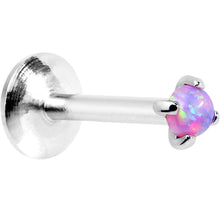 将图片加载到图库查看器，16G 5/16 Pink 2.5mm Synthetic Opal Internally Threaded Labret
