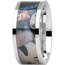 将图片加载到图库查看器，Officially Licensed Marvel Punisher Steel Printed Comic Ring
