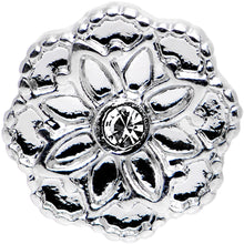 Load image into Gallery viewer, 16G 1/4 Clear Gem Steel Mandala Flower Tragus Cartilage Earring
