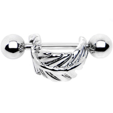 Load image into Gallery viewer, 16G 3/8 Steel Barbell Floating Feather Cartilage Cuff
