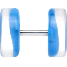 将图片加载到图库查看器，Acrylic Bright Blue Dolphin Inlay Cheater Plug
