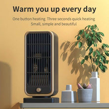 Load image into Gallery viewer, 500W Portable Ceramic Space Heater with Safety Tip-Over Protection – Square Design
